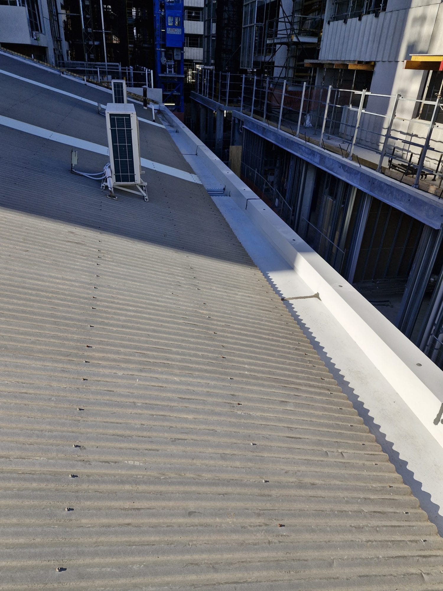 Box gutter on a commercial building