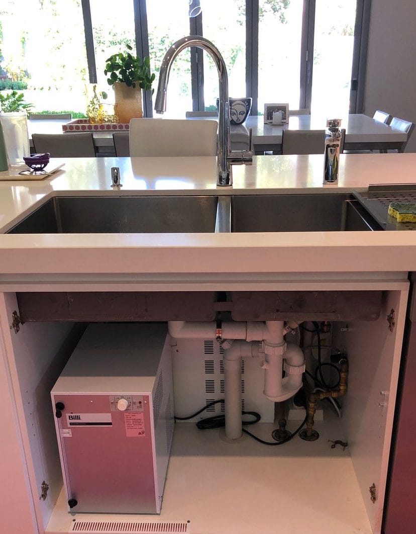 Billi tap and under-bench water unit installed in a Melbourne kitchen